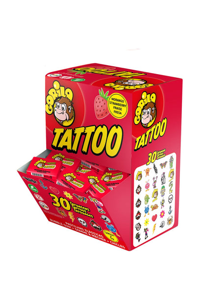 Gorila Bubble Gum Strawberry Flavour with Tattoo Sticker 100 pieces