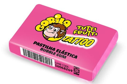 Gorila Bubble Gum Tutti Frutti Flavour with Tattoo Sticker 100 pieces