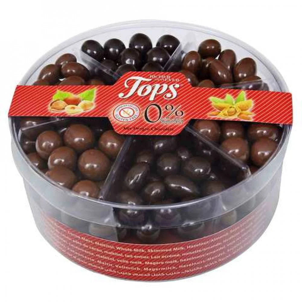 Topps Chocolate Box With hazelnuts and almonds in milk chocolate and dark chocolate